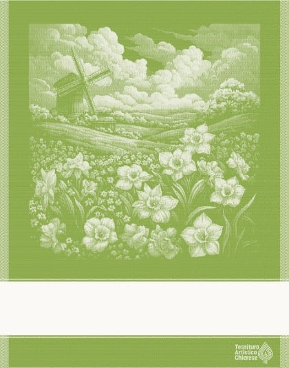 Asciugapiatti - Paesaggio 1 - Verde