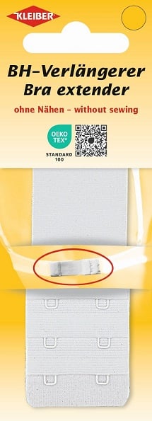 Prolunga per Reggiseno, gancio doppio 35 mm - Bianco