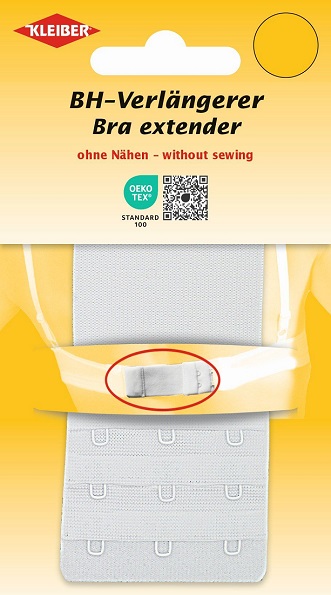 Prolunga per Reggiseno, gancio triplo 55 mm - Bianco