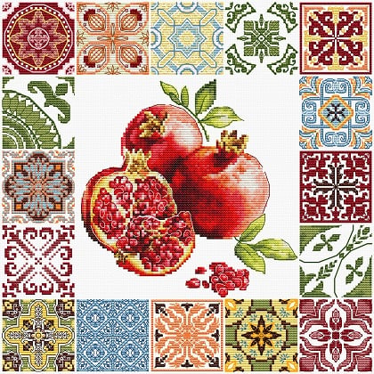 Mosaic Heart of the Pomegranate
