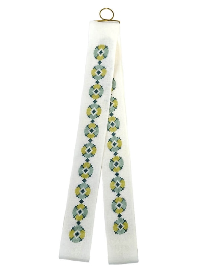 Banda con fiori – blu-verde