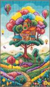 Paesaggio con casa sull' albero