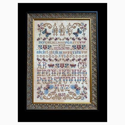 Butterflies Flowers And Letters Sampler