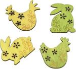 Decorazioni in legno - Galline e conigli (4)