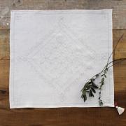 Kit Sashiko in tessuto di lino (Shippo) - Bianco