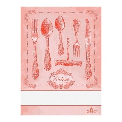 Asciugapiatti: Posate Vintage - Rosa