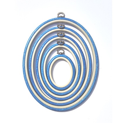 Cornice Ovale 14.5 cm x 19 cm - Blu