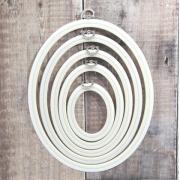 Cornice Ovale 18 cm x 23 cm - Bianco