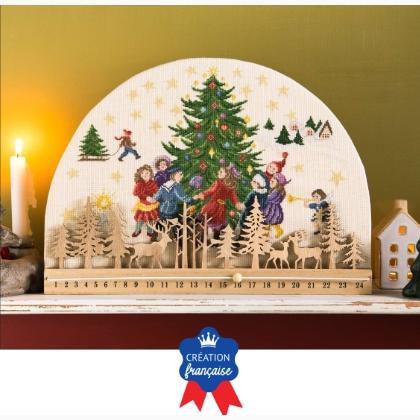 Calendario dell\'avvento in legno