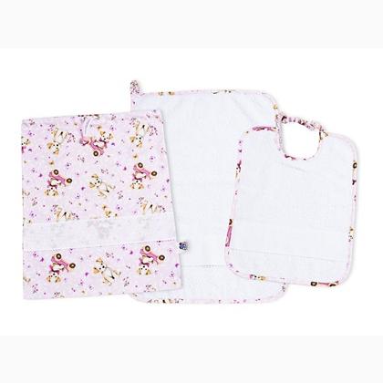 Set Asilo Cagnolini - Rosa - Bianco