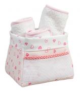 Cestino portasalviette - Cuoricini - Rosa