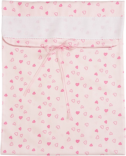 Sacco portacorredino - Cuoricini - Rosa