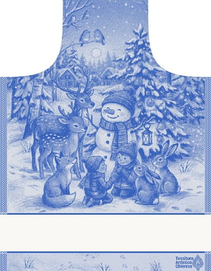 Grembiule Armonia Lurex - Blu