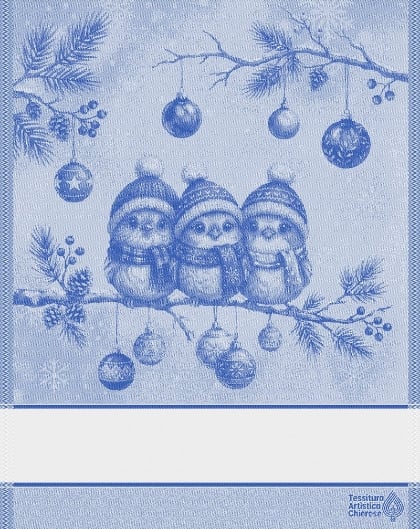 Asciugapiatti - Cinguettio - Blu Lurex