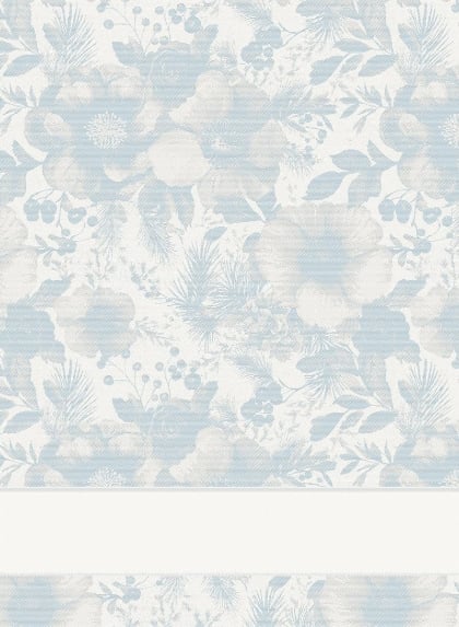 Asciugapiatti - Winterflora - Azzurro Lurex