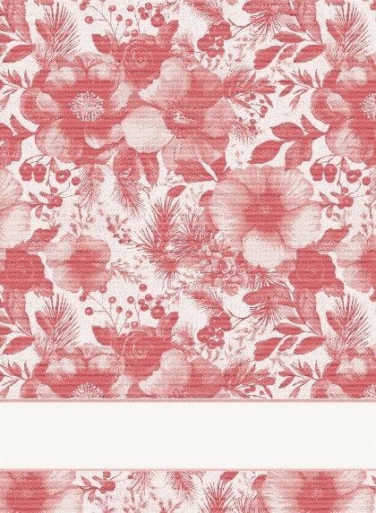 Asciugapiatti - Winterflora - Rosso Lurex