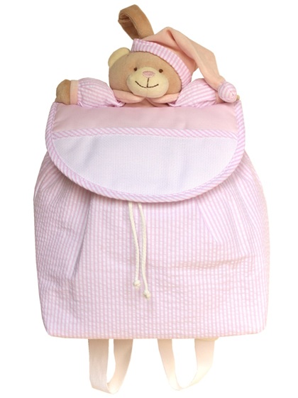Zainetto per l\'asilo - Orso - Rosa