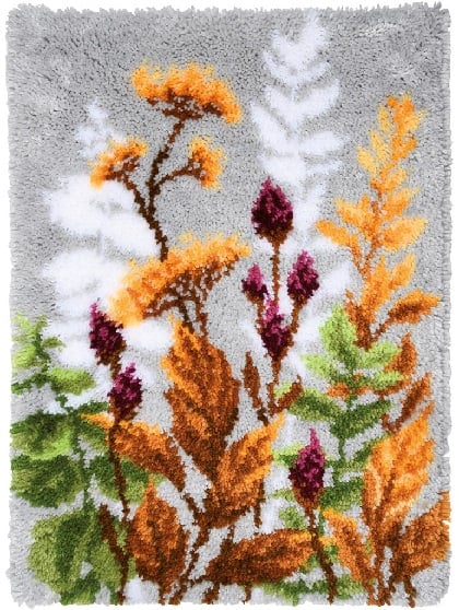 Tappeto - Foglie e fiori autunnali
