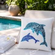 Cuscino - Dolphin with calf