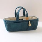 Mini Borsa in Tela Cerata - Verde