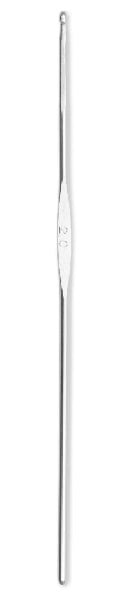 Uncinetto per lana con centrale piatto - 2 mm Argento