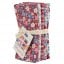 Tilda Village Life Fat Quarter Bundle Burgundy