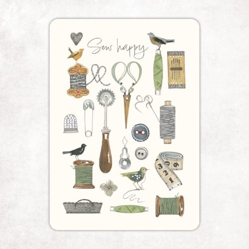 Cartolina \"Sew Happy\"