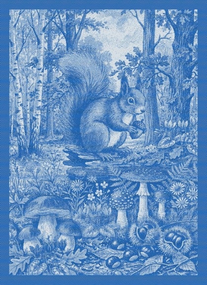 Asciugapiatti - Tesori del Bosco - Blu - NO Aida
