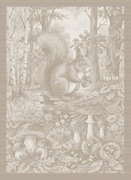 Asciugapiatti - Tesori del Bosco - Ecru - NO Aida