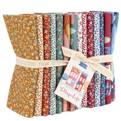 Tilda Village Life Fat Quarter Bundle Blenders & Extras