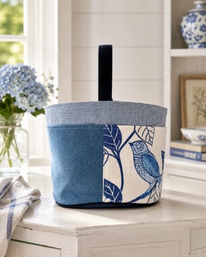 Indigo Garden Bird - The Perfect Caddy