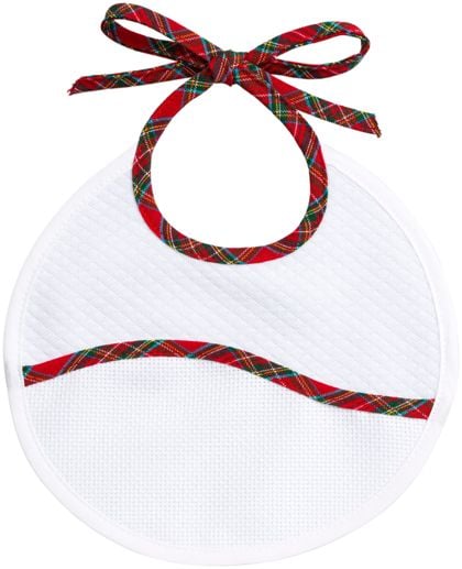 Bavaglino Rotondo - Natale - Tartan