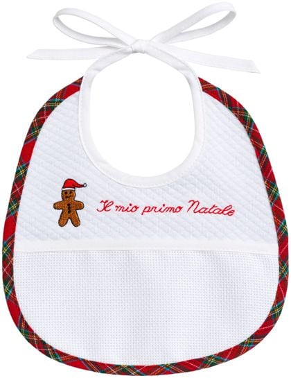 Bavaglino - Il mio Primo Natale - Pan di zenzero in Tartan