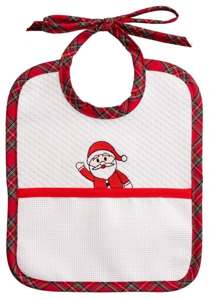 Bavaglino - Natale - Babbo Natale in Tartan