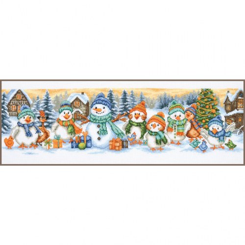 Ritratto di amici nella neve