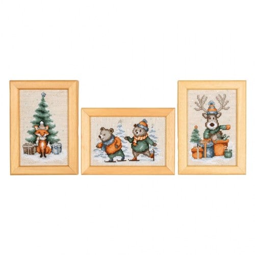 Miniature Racconti d\'inverno nel bosco - set di 3